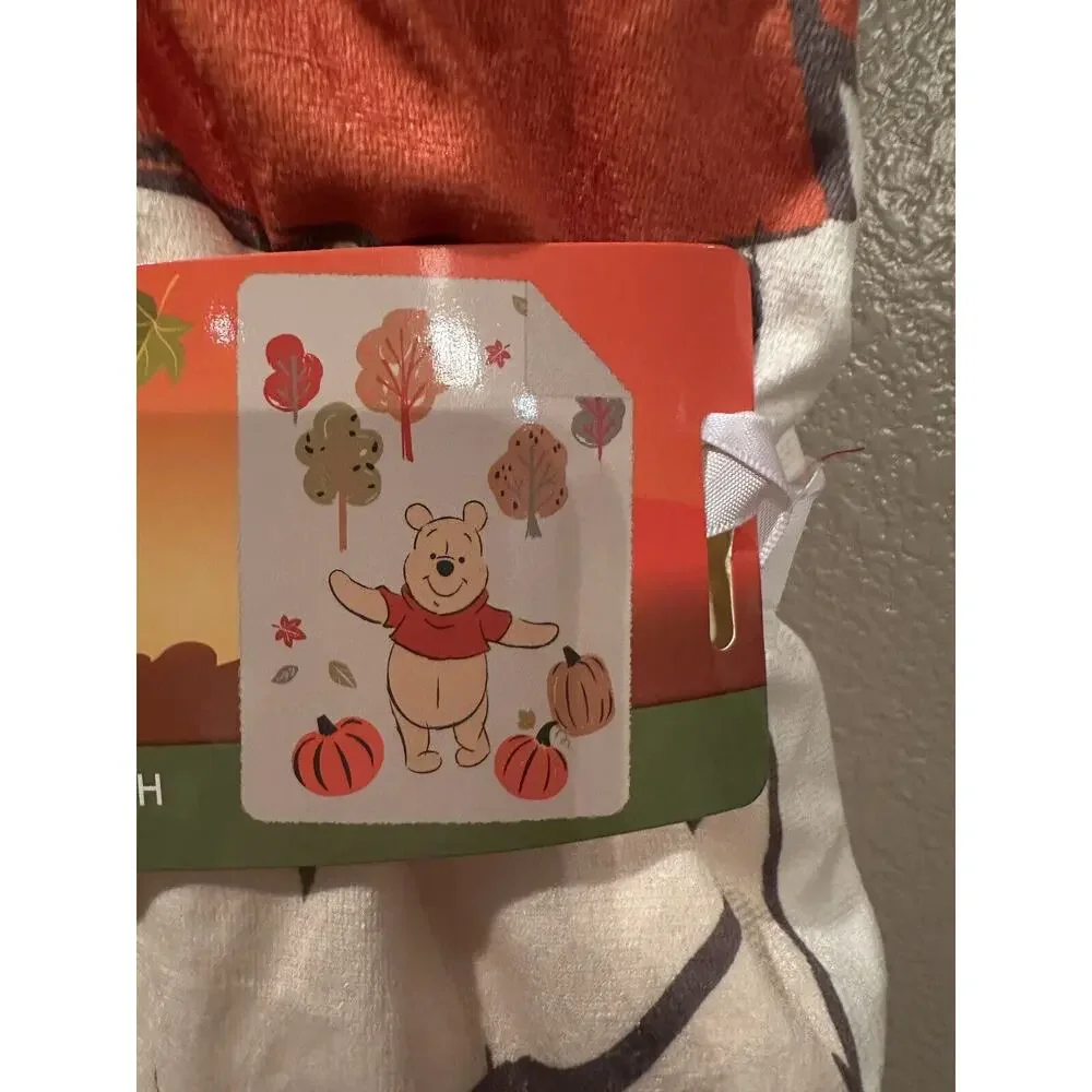 NWT Disney Winnie The Pooh Pumpkin Fall 30x40 Baby Blanket